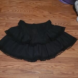 Elegant Black Layered Skirt